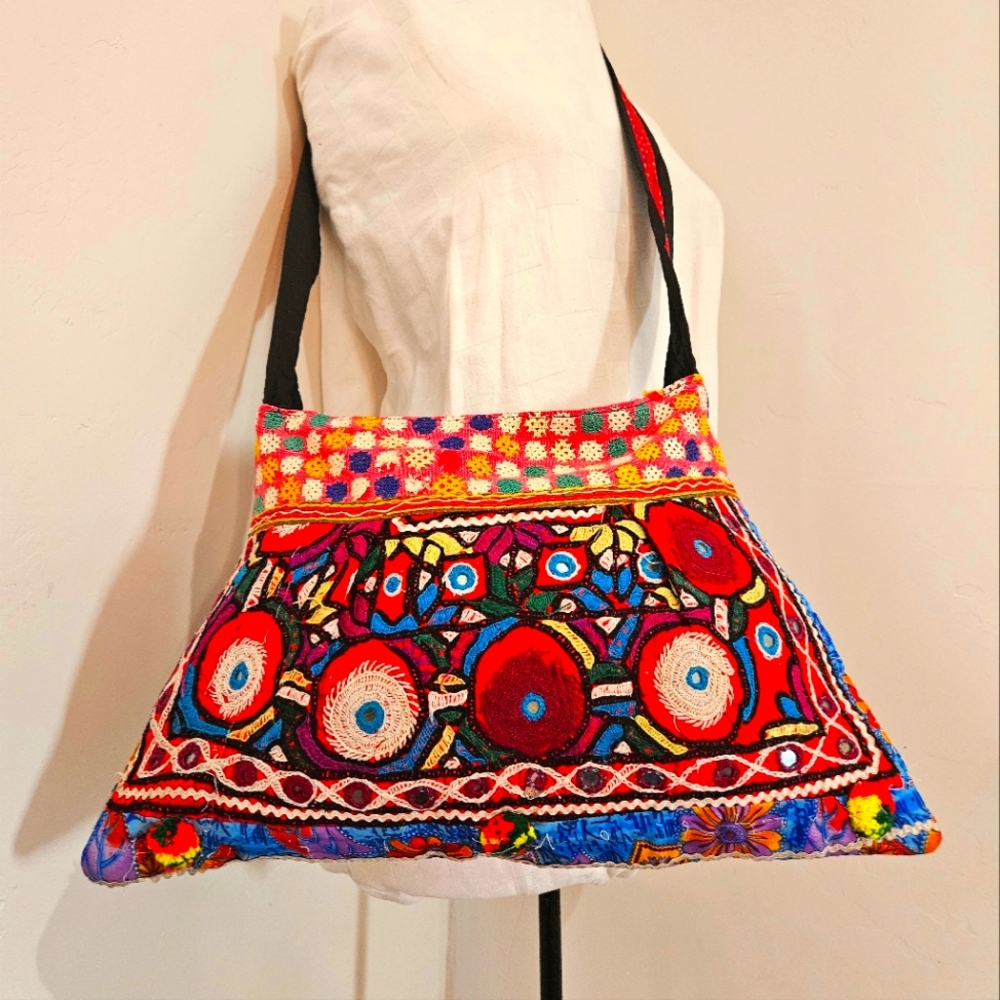 Tribal Gypsy Embroidered Purse Handmade in Rajasthan India